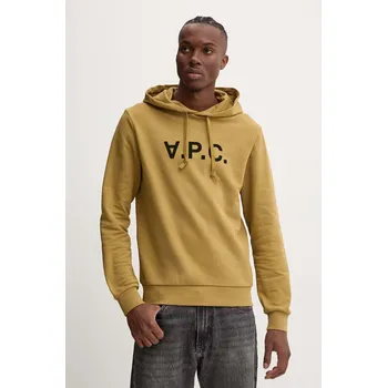 Dámské oblečení Bavlněná mikina A.P.C. hoodie standard grand vpc GOTS COHBN.M27908 žlutá 10A, vel. XS