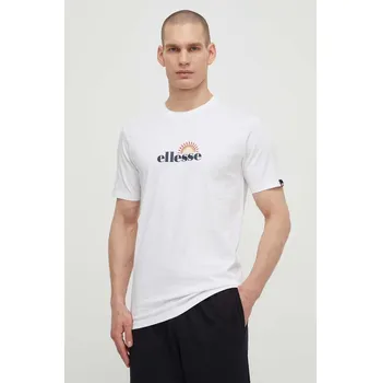 Pánské tričko Bavlněné tričko Ellesse Trea T-Shirt bílá barva, s potiskem, SHV20126 00X, vel. XL