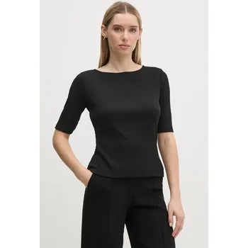 Pánské tričko Tričko Sisley černá barva, 3FTRL105R 99X, vel. S