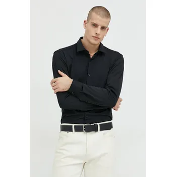 Pánské oblečení Košile HUGO Kenno 50481195 černá 99X, vel. 44