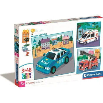 Puzzle Clementoni - Puzzle 3x48 Záchranářská vozidla