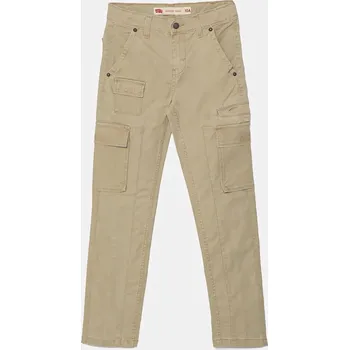 Chlapecké kalhoty Dětské kalhoty Levi's REGULAR TAPER CARGO béžová barva, hladké, 9EL222 80X, vel. 176