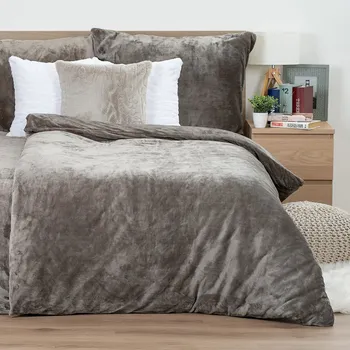 Povlečení 4Home povlečení mikroflanel šedá, 140 x 200 cm, 70 x 90 cm