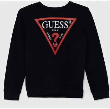 Chlapecká mikina Dětská bavlněná mikina Guess L73Q09.KAUG0.9BYH námořnická modř 59X, vel. 122-125