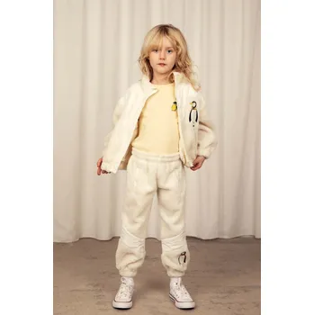 Chlapecké kalhoty Dětské tepláky Mini Rodini 1100009310 béžová 01X, vel. 140-146