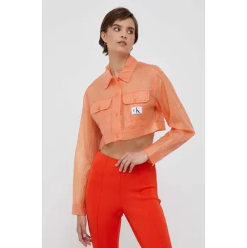 Pánská móda Bunda Calvin Klein Jeans J20J221593 oranžová 32A, vel. M