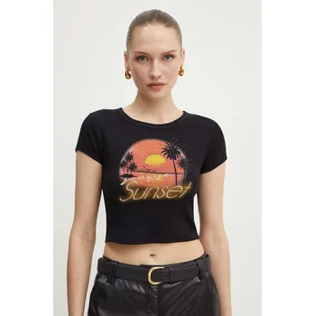 Tričko Guess SUNSET černá barva, W4YI54 KA0H1 W4YI54.KA0H1 99X, vel. XL