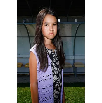 Dívčí svetr Dětský svetr Sisley fialová barva, lehký 1336X6007.G.SEASONAL 04X, vel. 110