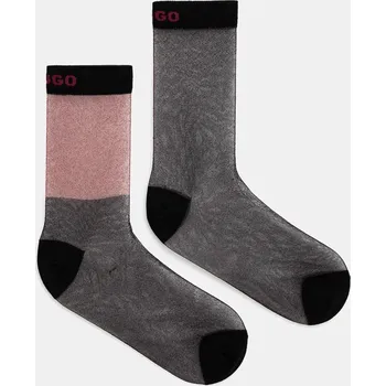 Dámské ponožky Ponožky HUGO 2-pack dámské, černá barva, 50524270 99X, vel. 35-38