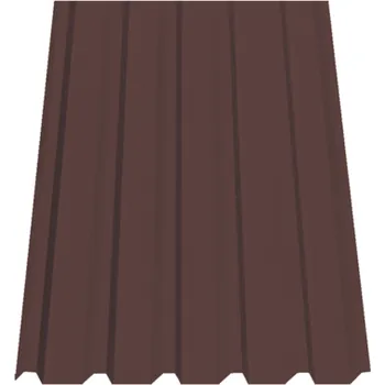 plechová krytina SATJAM Plech trapézový SAT35 střešní PE25 tl. 0,5 mm RAL 8017 hnědý