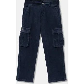 Chlapecké kalhoty Dětské manšestrové kalhoty Guess tmavomodrá barva, N4BB01 WFPPA N4BB01.WFPPA.9BYH 59X, vel. 96-104