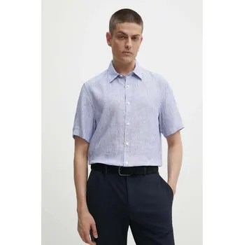 Pánská košile Lněná košile Theory O0473502 modrá 55X, vel. XL