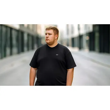 Pánské tričko Tričko nadměrné velikosti Černý 8XL