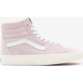 Dámské tenisky Kožené kecky Vans UA SK8-Hi dámské, růžová barva, VN0A32QG9G4-pink 30X, EUR 36