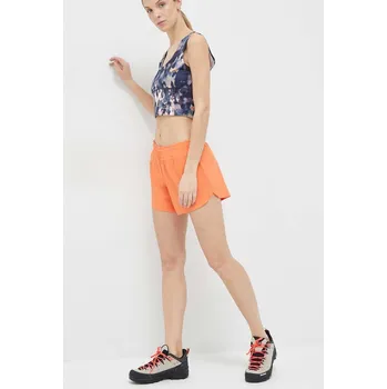 Dámské kraťasy Sportovní šortky Columbia Hike Hike dámské, oranžová barva, hladké, high waist, 1991831 22X, vel. L