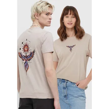 Pánské tričko Bavlněné tričko Kaotiko AL015.02.G002 béžová 01X, vel. L