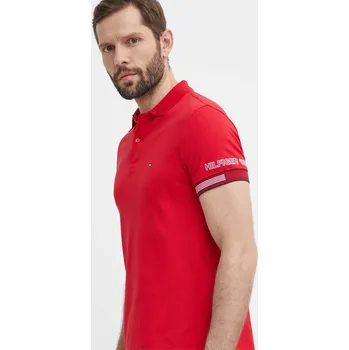 Pánské tričko Polo tričko Tommy Hilfiger MW0MW34780 červená 33X, vel. S