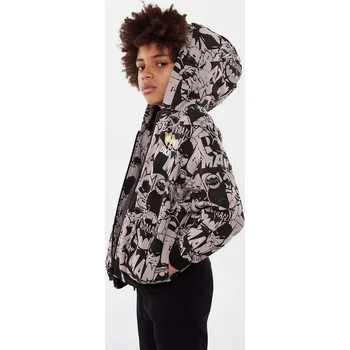 Chlapecká mikina Dětská bavlněná mikina Dkny x DC Comics černá barva, s kapucí, vzorovaná D55010.162.174 99X, vel. 162