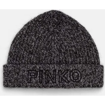 Čepice Vlněná čepice Pinko šedá barva, 104113 A247 104113.A247 90X, vel. ONE SIZE