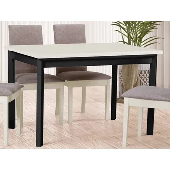 Jídelní stůl Obdélný jídelní stůl Maxim 120x80 cm, béžový kašmír/černý