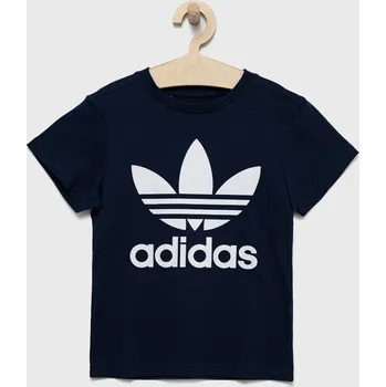 Chlapecké tričko Dětské bavlněné tričko adidas Originals tmavomodrá barva, s potiskem HK0260 59X, vel. 176