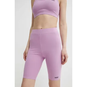 Dámské kraťasy Kraťasy Vans dámské, fialová barva, hladké, high waist VN0A4Q4BCR31 45X, vel. L