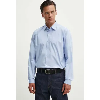 Pánská košile Bavlněná košile HUGO Valerio regular, s klasickým límcem, 50519812 modrá 05X, vel. 45