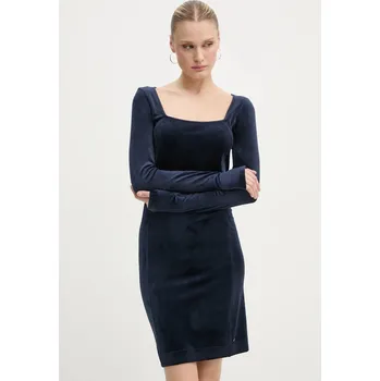 Dámské šaty Velurové šaty G-Star tmavomodrá barva, mini, D25040-D422 D25040.D422 59X, vel. XS