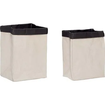 Úložný box Úložný koš Hübsch Landromat 2-pack 180503 béžová 08X