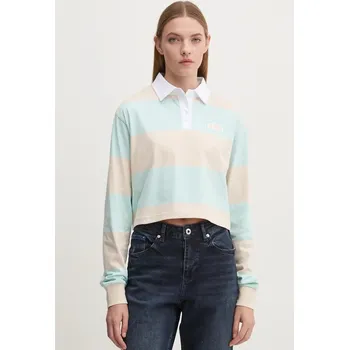 Bavlněné tričko s dlouhým rukávem Karl Kani 61240021 béžová 80X, vel. M