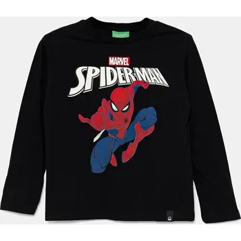 Dětské bavlněné tričko s dlouhým rukávem United Colors of Benetton 3ATNC10LV.G.Seasonal černá 99X, vel. 160