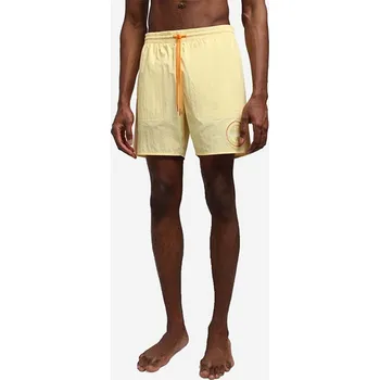 Plavkové šortky Napapijri pánské, žlutá barva, hladké, NA4G5C.YB5-YB5 11X, vel. S