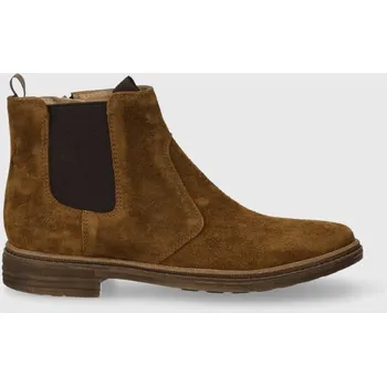 Chlapecká obuv Dětské semišové kotníkové boty Pom D'api BROTHER JODZIP P1OADZ04R1.31.34 hnědá 88X, EUR 32