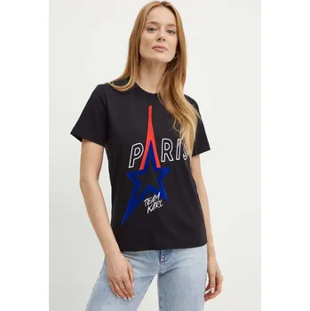 Pánské tričko Bavlněné tričko Karl Lagerfeld černá barva, 245W1730 99X, vel. S