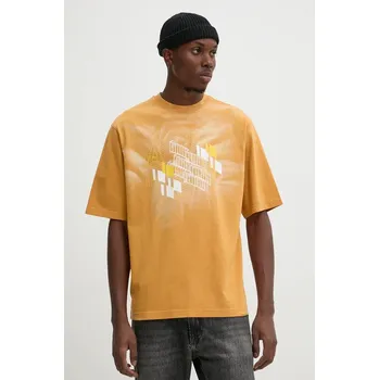 Pánské oblečení Bavlněné tričko A-COLD-WALL* Schematic ACWMTS198 žlutá 18X, vel. L