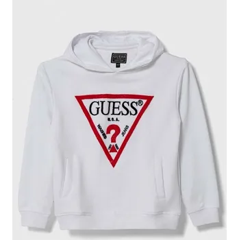 Chlapecká mikina Dětská bavlněná mikina Guess L4RQ23.KAD74.PPYH bílá 00X, vel. 158-166