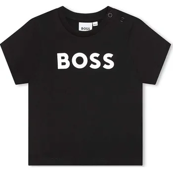 Chlapecké tričko Dětské bavlněné tričko BOSS černá barva, s potiskem J05P12.86.94 99X, vel. 86