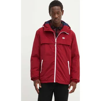 Pánská větrovka Bunda Tommy Jeans DM0DM18908 burgundské 83X, vel. L