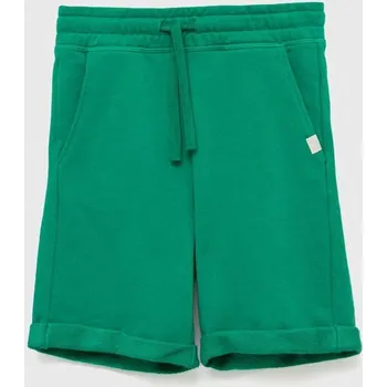 Chlapecké kraťasy Dětské bavlněné šortky United Colors of Benetton 3J68C901G.G.NOS zelená 77X, vel. 130