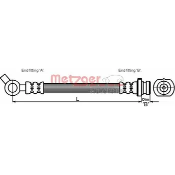 Brzdová hadice Brzdová hadice METZGER 4111975