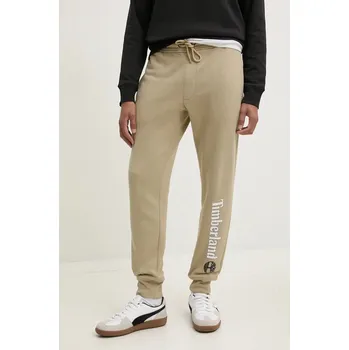 Tepláky Timberland béžová barva, s potiskem, TB0A5YFBDH41 12X, vel. XL