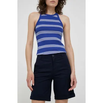 Dámské kraťasy Kraťasy United Colors of Benetton dámské, tmavomodrá barva, hladké, medium waist 4CV0592G5.016. 59X, vel. 34