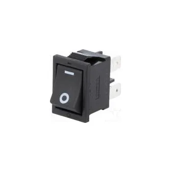 vypínač ROCKER SPST pol 2 ON-OFF 10A/250VAC černá není Těleso černá