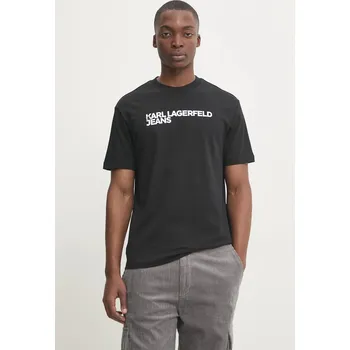 Pánské tričko Bavlněné tričko Karl Lagerfeld Jeans černá barva, s potiskem, A1M17002 99X, vel. XL