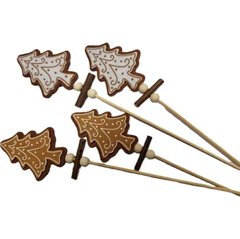 Vánoční dekorace Vánoční plstěný zápich 32 cm - strom, 4 ks