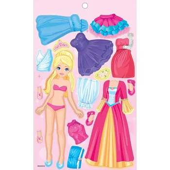 omalovánky Samolepky oblečení + omalovánky PRINCEZNY