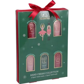 Péče o ruce Dárková sada do koupelny 2x35ml krém na ruce + 3x35ml tekuté mýdlo, barevná