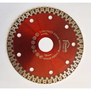 Řezný kotouč Diamantový kotouč Chmelík-Line RED 125 mm (Celoobvodový voštinový/závojový tenký segment.)