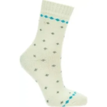 Dámské ponožky Dámské hřejivé ponožky s norským vzorem RS 13411 cream velikost 39-42