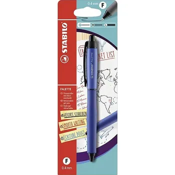 STABILO PALETTE s hrotem F (0.4 mm), modré, modrý inkoust